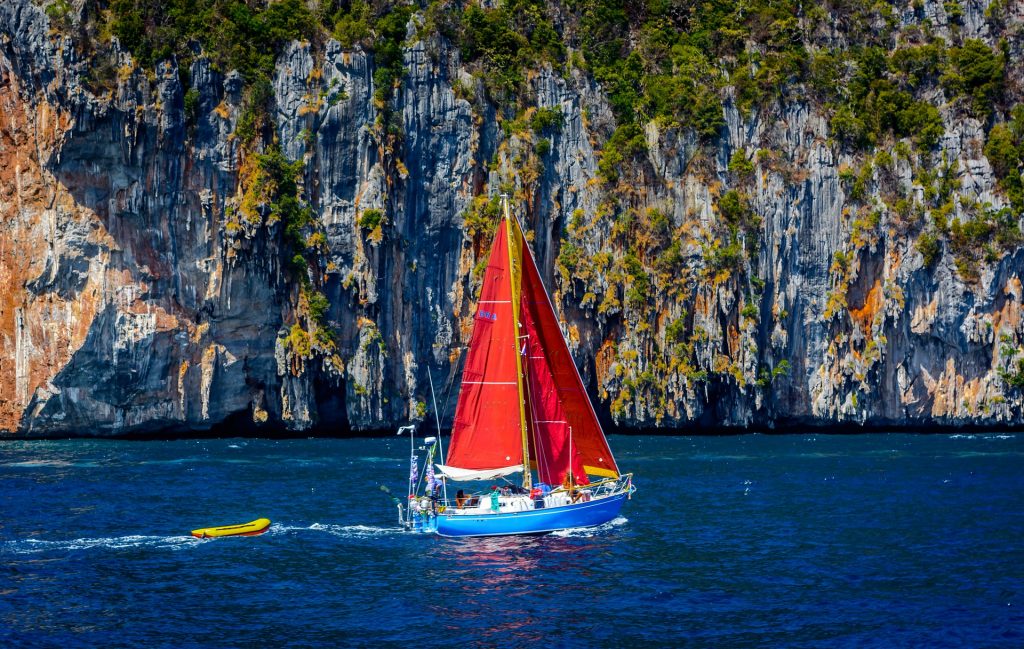 red sailboat models