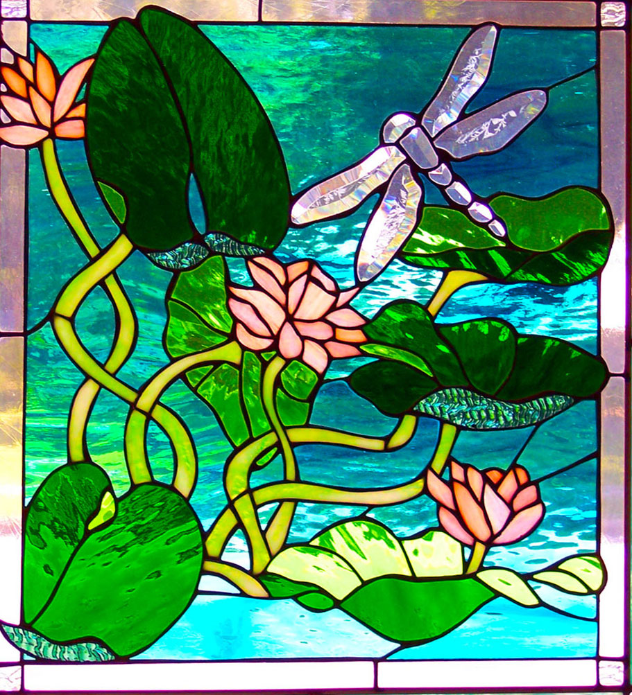 dragonfly-waterlillies