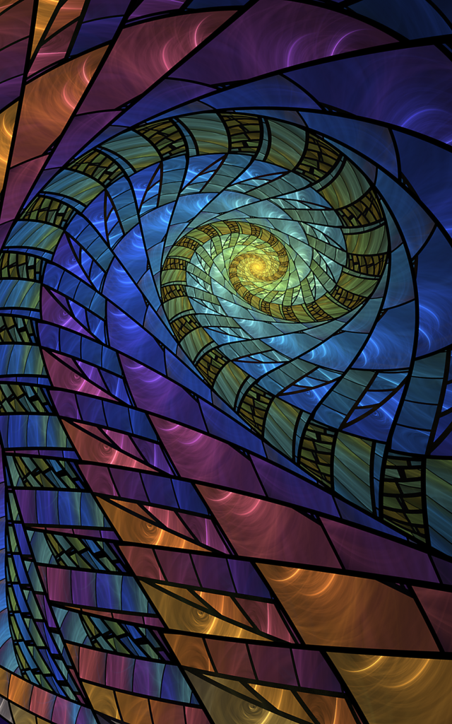 stained glass spiral 1